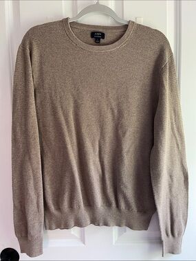 J. Crew Factory Men’s Crewneck Sweater in Light Taupe